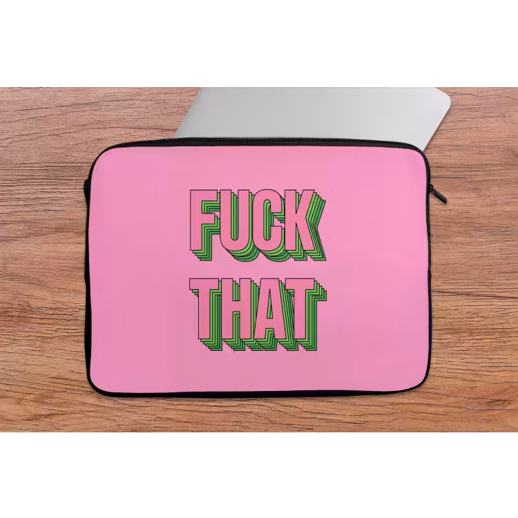 Laptophoes - Tekst - Bold - Roze — 2
