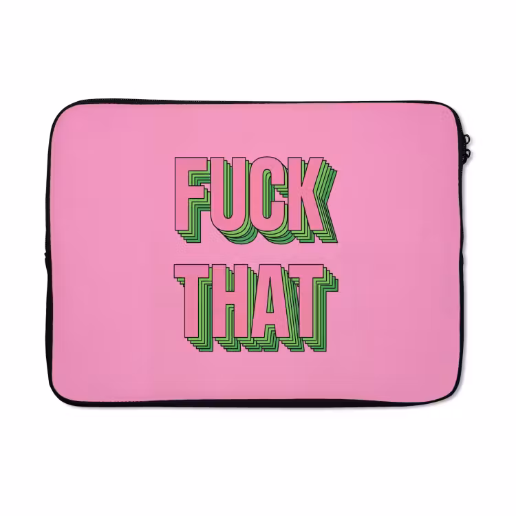 Laptophoes - Tekst - Bold - Roze — 5