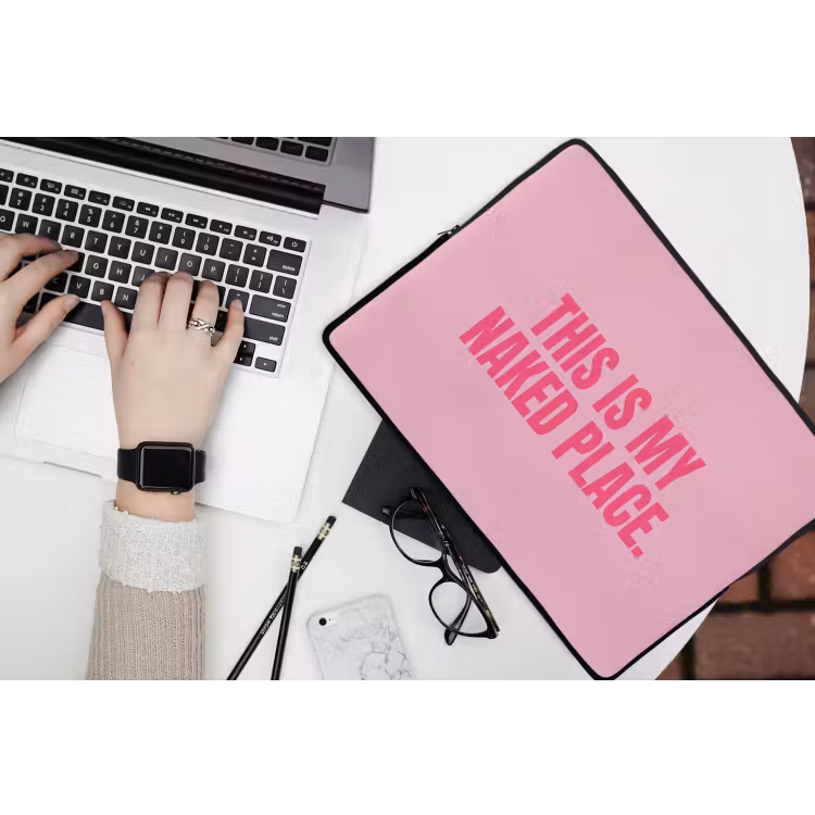 Laptophoes - Tekst - Modern - Roze — 3