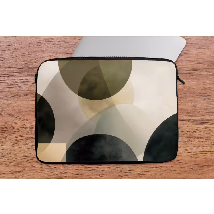 Laptophoes - Vlakken - Abstract - Beige - Cirkels — 2