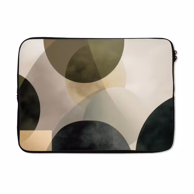 Laptophoes - Vlakken - Abstract - Beige - Cirkels — 5
