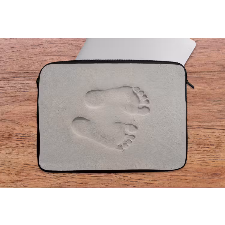 Laptophoes - Voeten - Afdrukken - Zand — 2