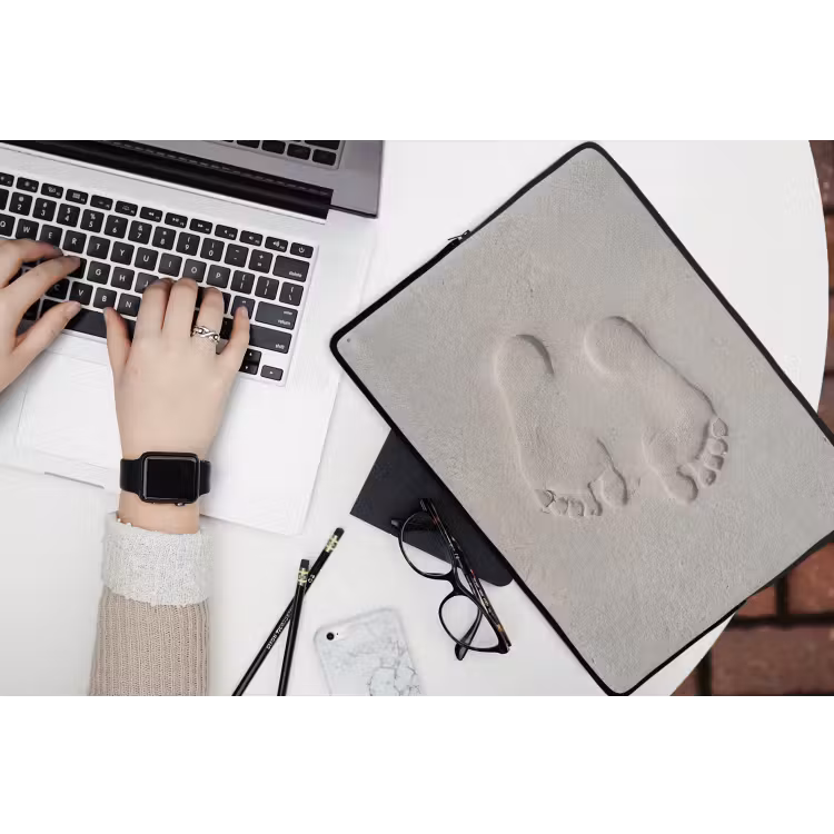 Laptophoes - Voeten - Afdrukken - Zand — 3