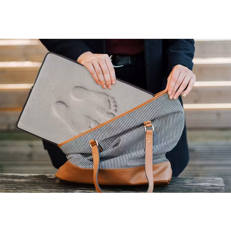 Laptophoes - Voeten - Afdrukken - Zand — 4