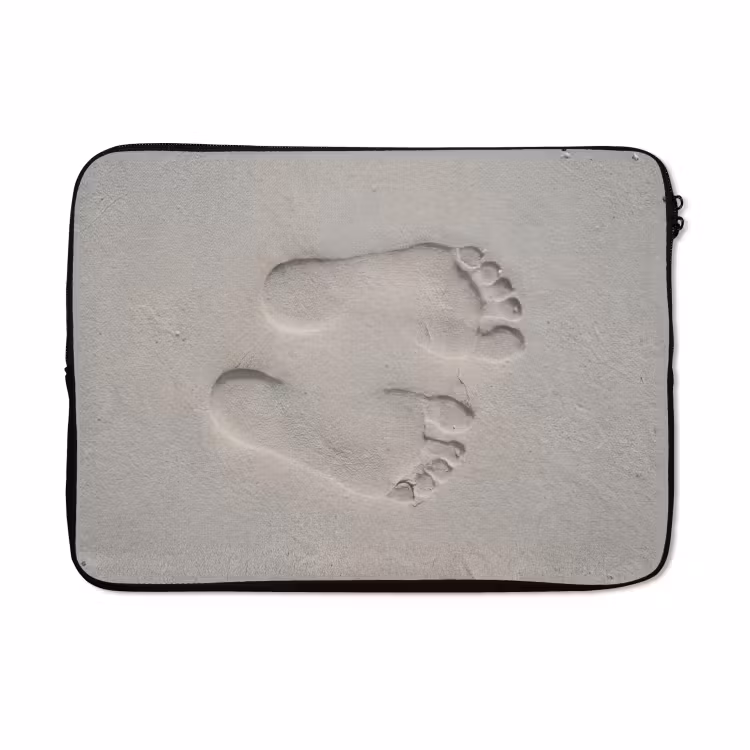 Laptophoes - Voeten - Afdrukken - Zand — 5