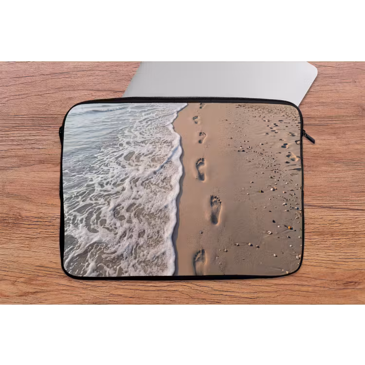 Laptophoes - Voetstappen - Vloedlijn - Zee — 2