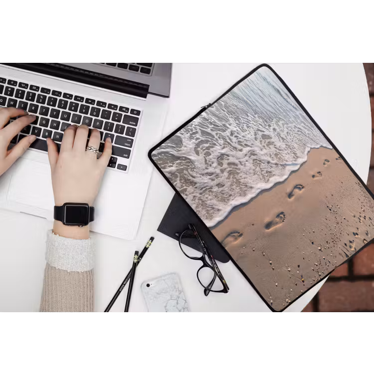 Laptophoes - Voetstappen - Vloedlijn - Zee — 3