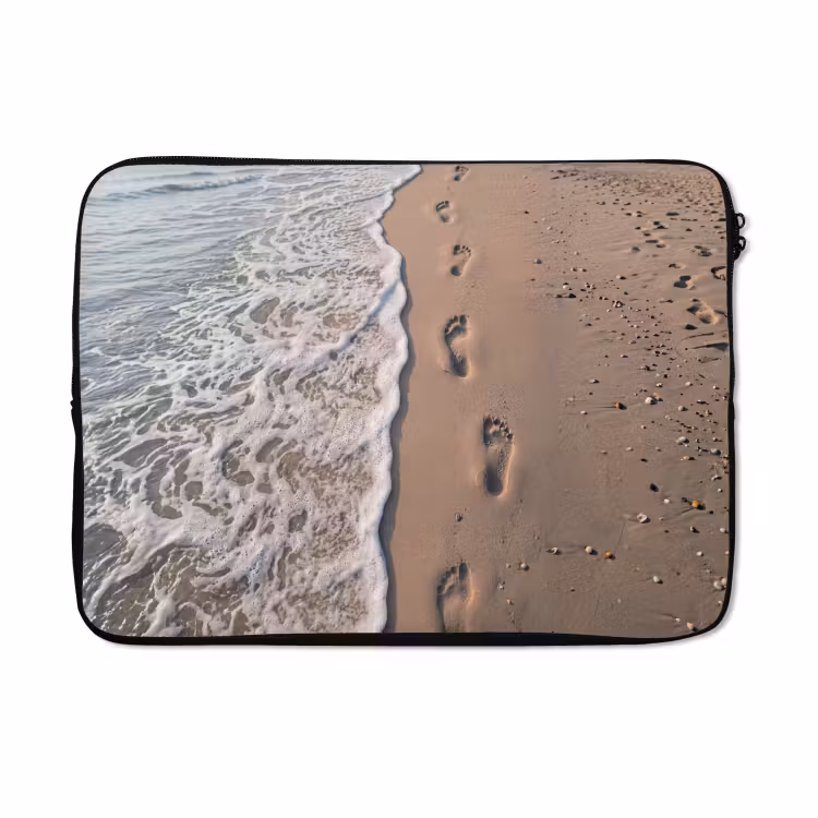 Laptophoes - Voetstappen - Vloedlijn - Zee — 5