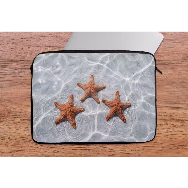 Laptophoes - Zeesterren - Water - Helder — 2
