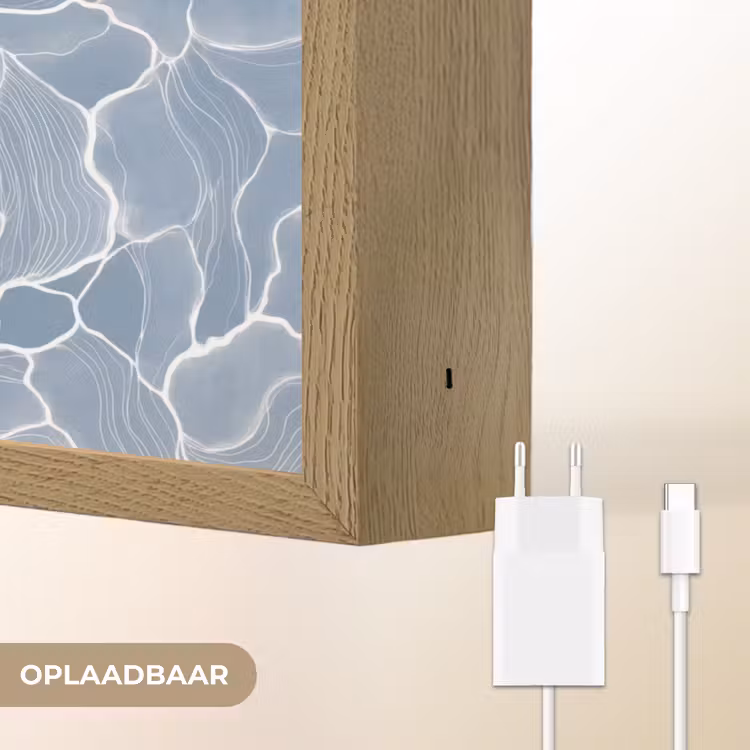 Lightbox - Wandlamp - Abstract - Blauw - Bladeren — 7