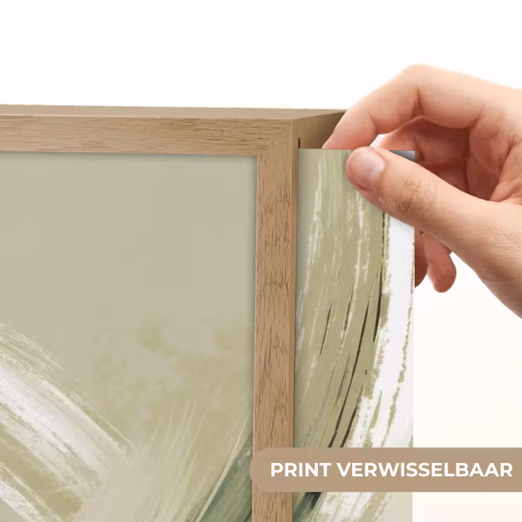 Lightbox - Wandlamp - Abstract - Penseelstreken - Golven - Groen — 5