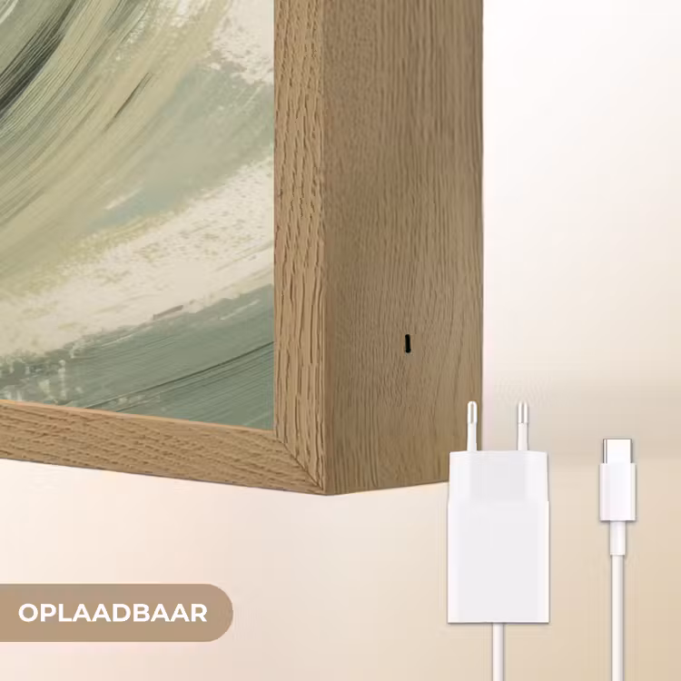 Lightbox - Wandlamp - Abstract - Penseelstreken - Golven - Groen — 7
