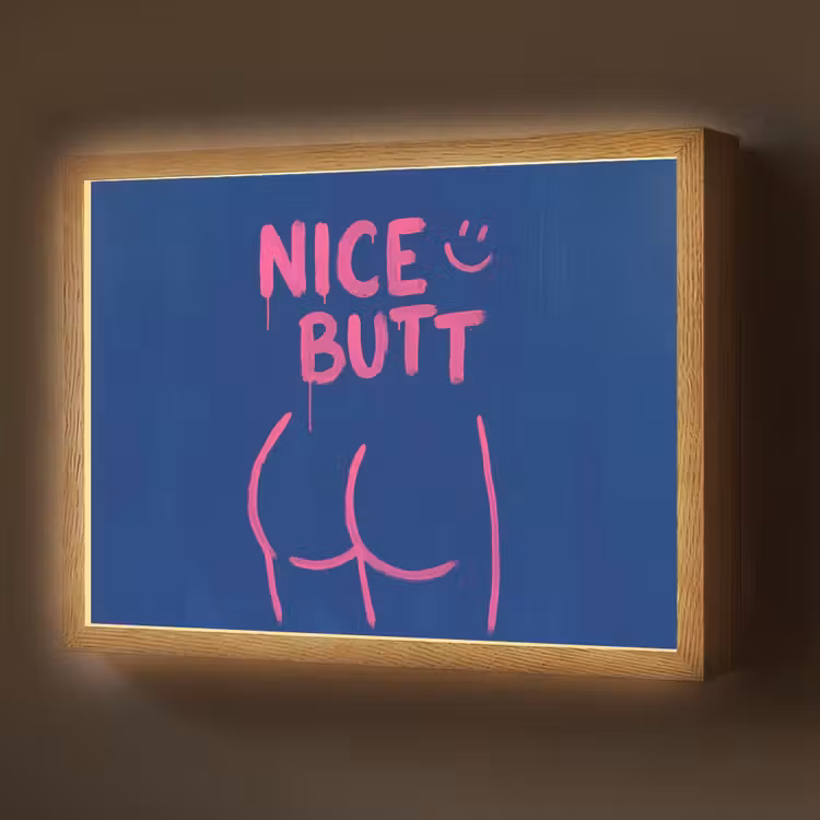 Lightbox - Wandlamp - Brutaal - Grappig - Blauw — 1