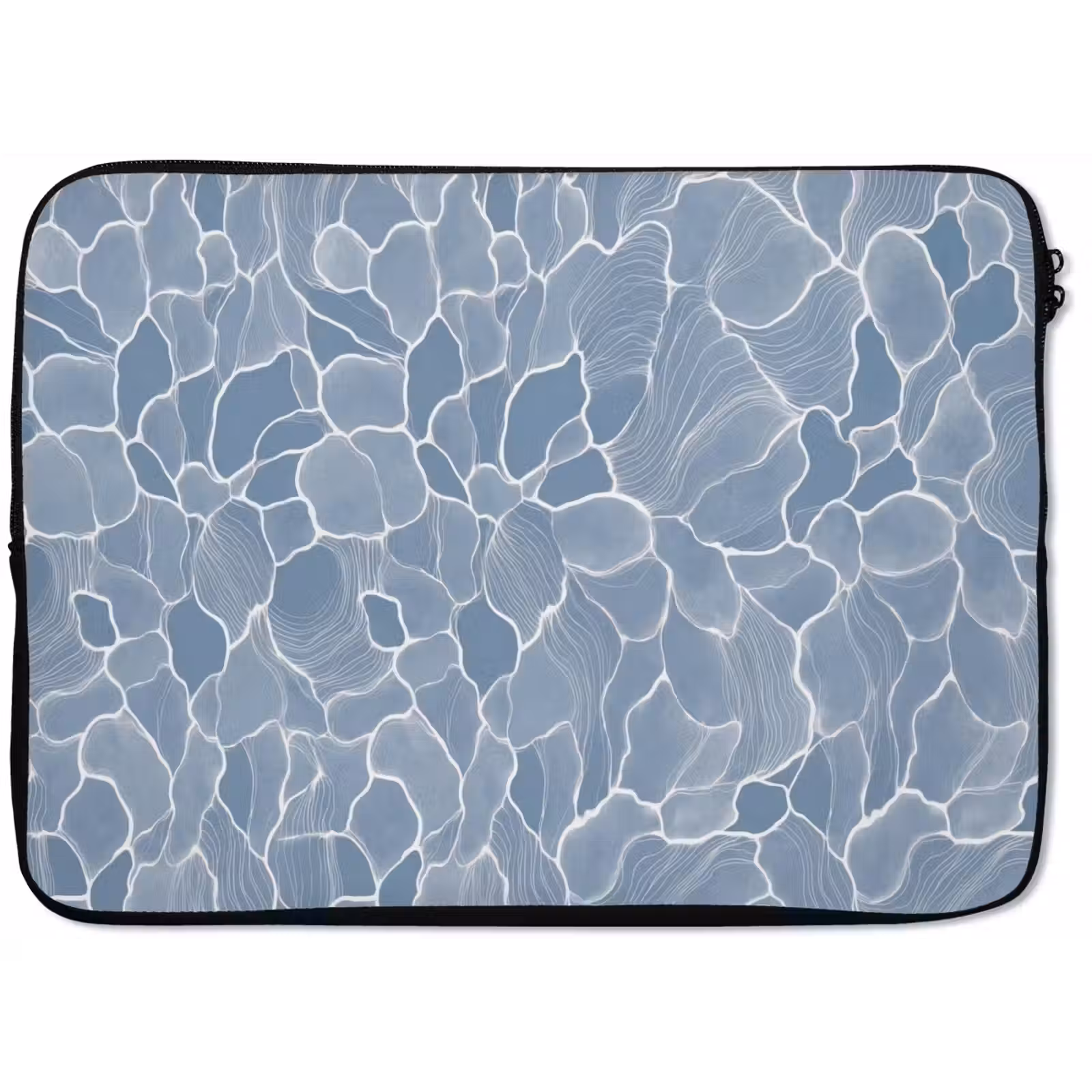 Laptophoes - Abstract - Blauw - Bladeren — 1