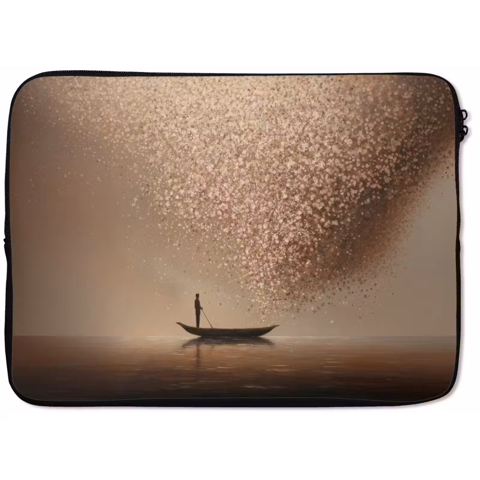 Laptophoes - Bootje - Blaadjes - Goud - Water — 1
