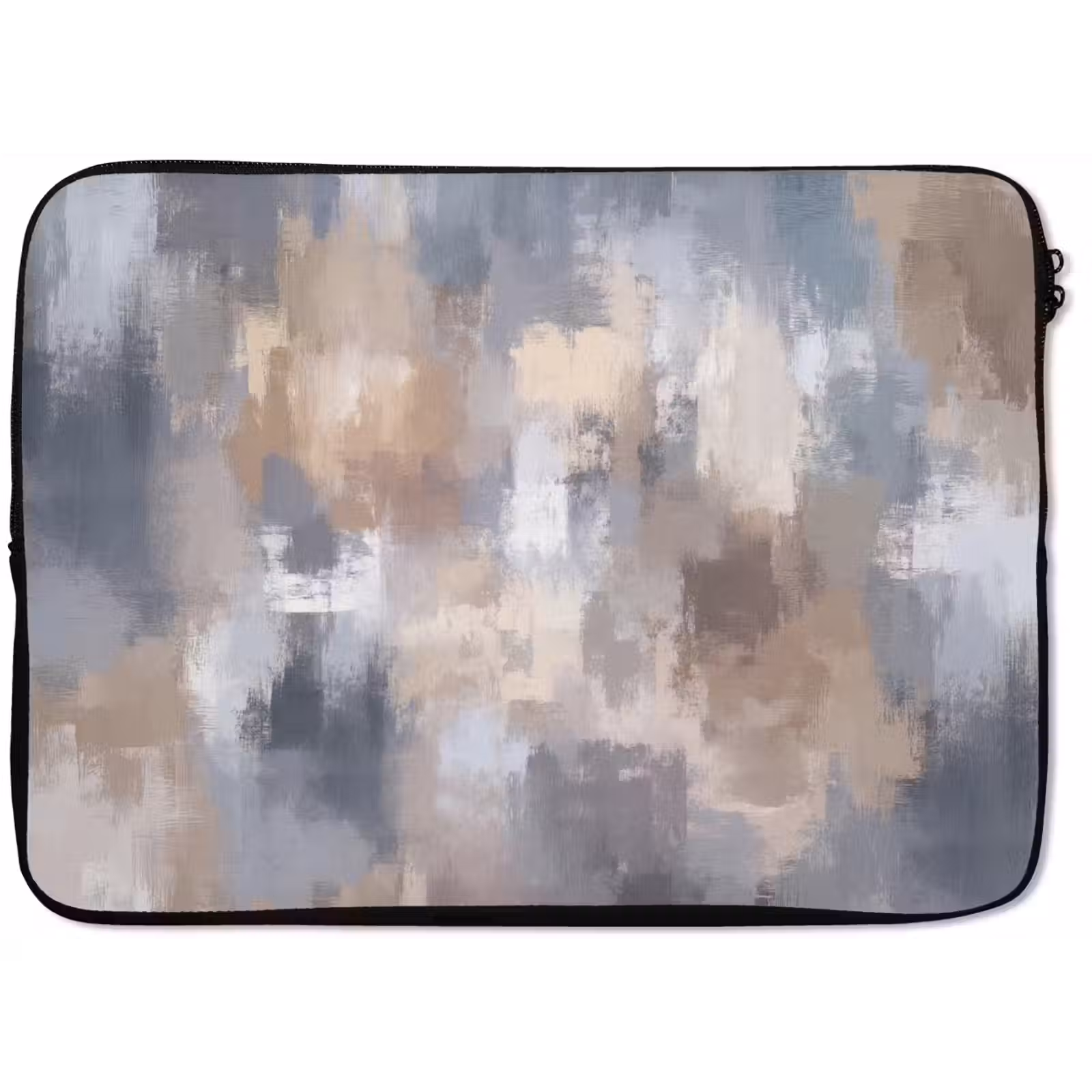 Laptophoes - Penseelstreken - Schilderij - Beige — 1