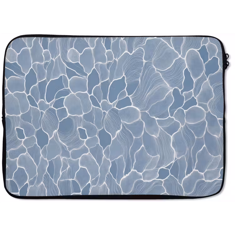 Laptophoes - Abstract - Blauw - Bladeren — 1