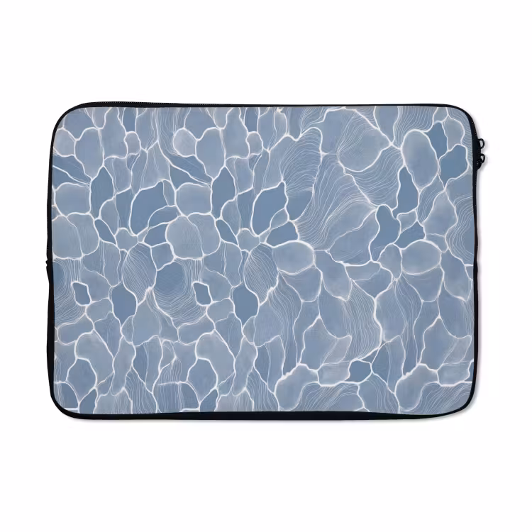Laptophoes - Abstract - Blauw - Bladeren — 5