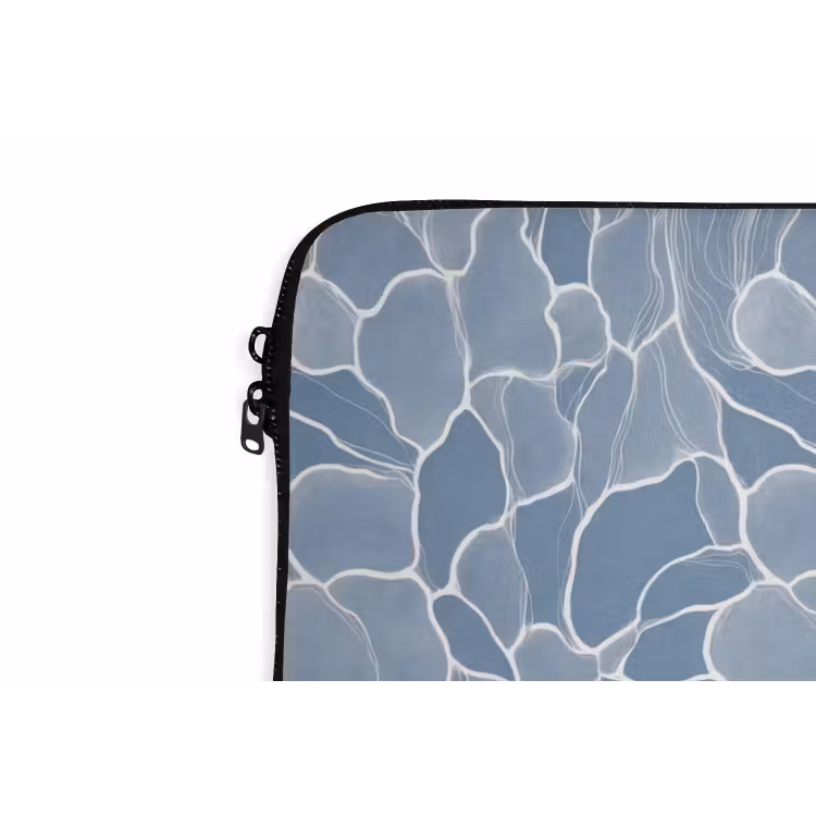 Laptophoes - Abstract - Blauw - Bladeren — 6