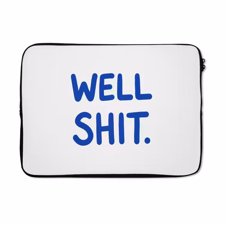 Laptophoes - Blauw - Quote - Wit — 5