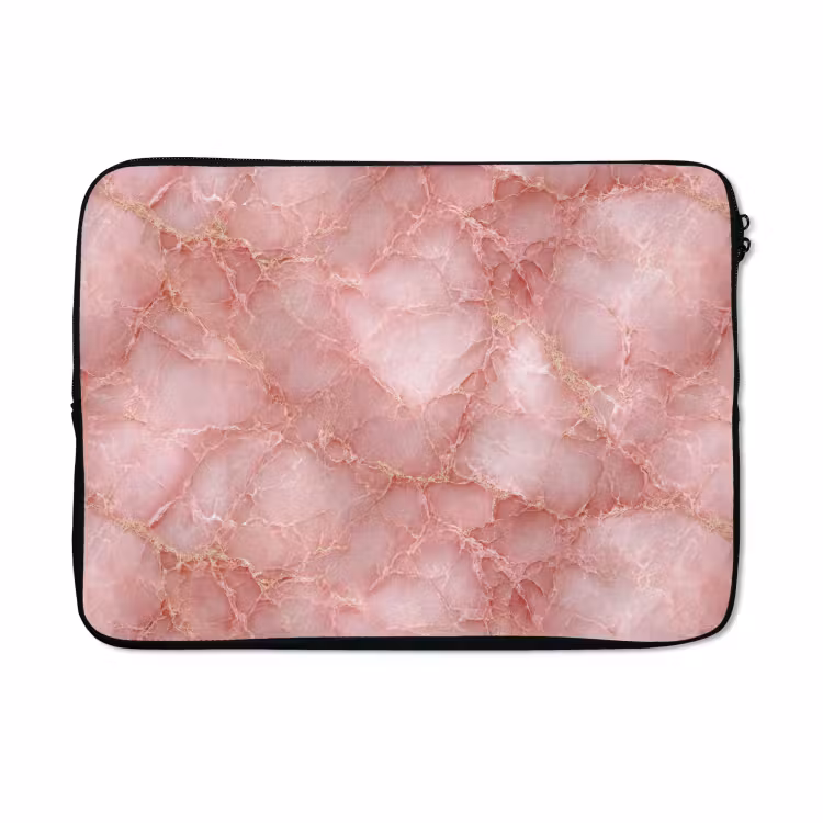 Laptophoes - Roze - Kwarts - Goud - Marmer — 5