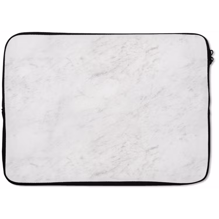Laptophoes - Wit - Marmer - Grijze aders — 1