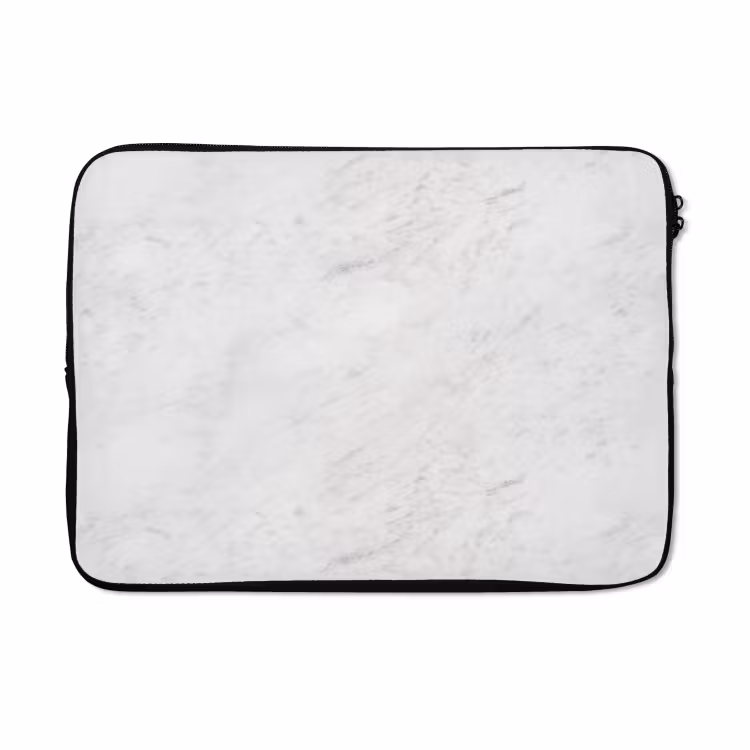 Laptophoes - Wit - Marmer - Grijze aders — 5