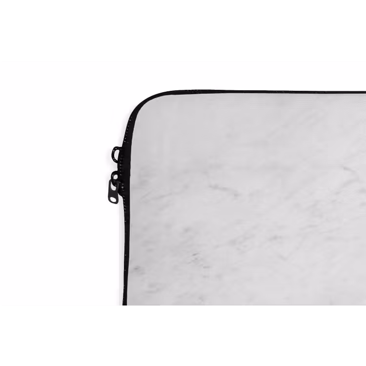 Laptophoes - Wit - Marmer - Grijze aders — 6
