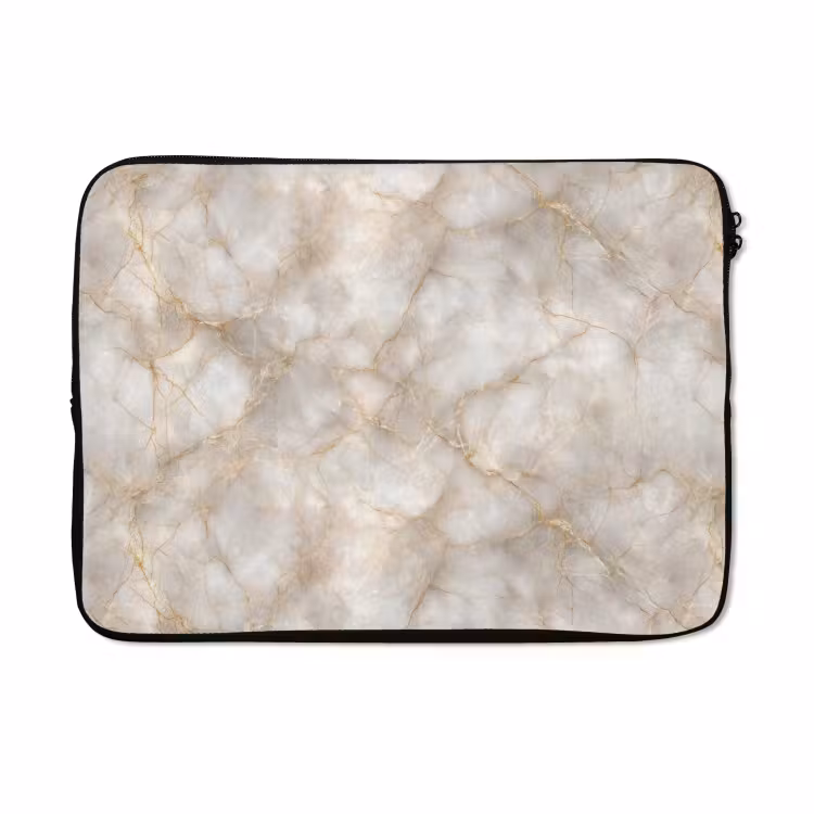 Laptophoes - Zandkleurig - Marmer - Natuursteen — 5