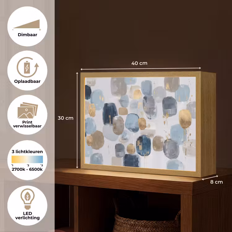 Lightbox - Wandlamp - Abstract - Goud - Vormen — 10