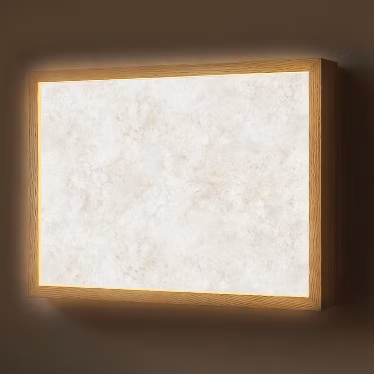 Lightbox - Wandlamp - Beige - Marmer - Aders — 1