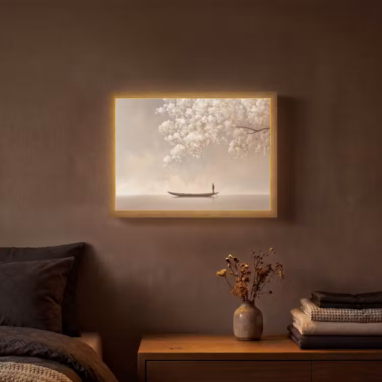 Lightbox - Wandlamp - Bloesems - Wit - Boot - Minimalistisch — 3