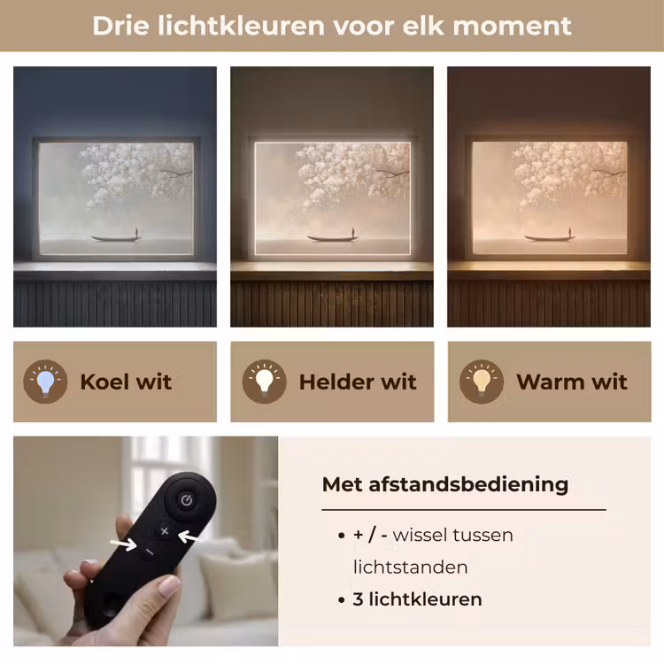 Lightbox - Wandlamp - Bloesems - Wit - Boot - Minimalistisch — 8