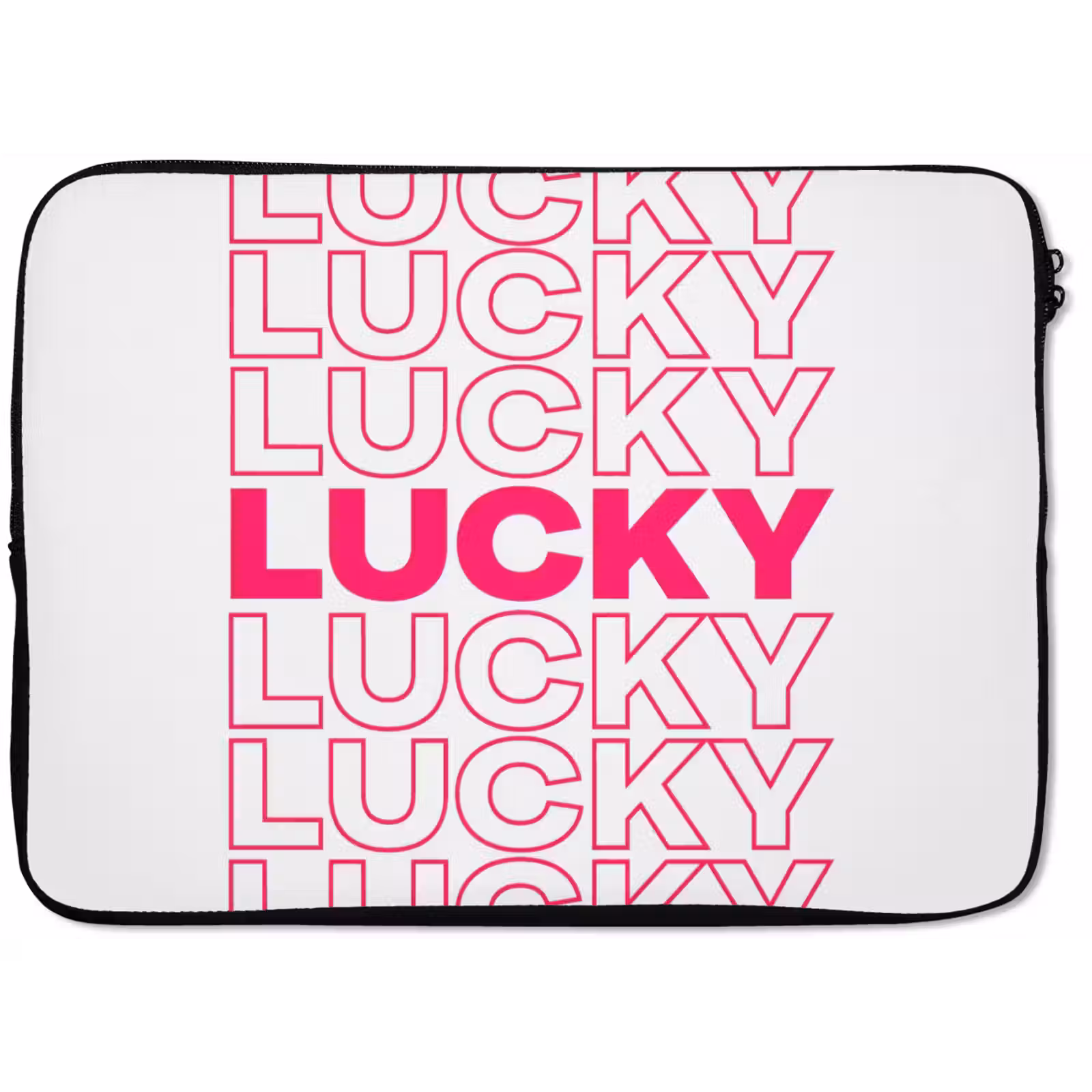 Laptophoes - Lucky - Roze - Patroon — 1
