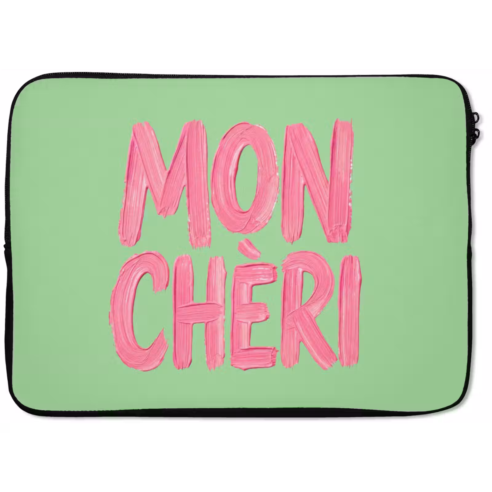 Laptophoes - Mon cheri - Groen - Roze — 1