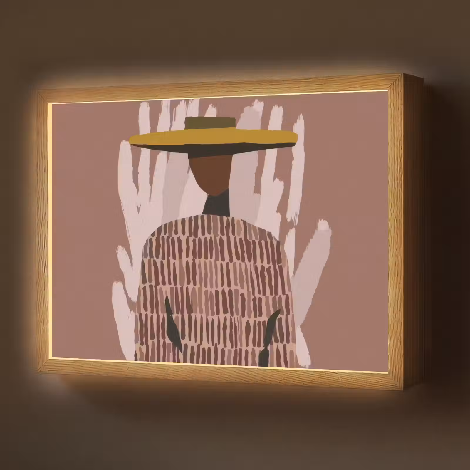 Lightbox - Wandlamp - Abstract - Figuur - Illustratie - Hoed — 1