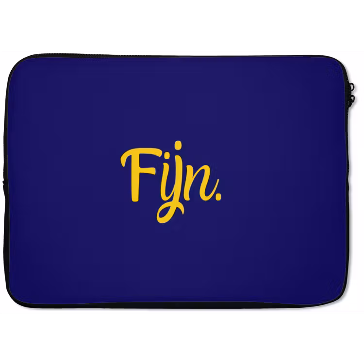 Laptophoes - Blauw - Geel - Fijn — 1
