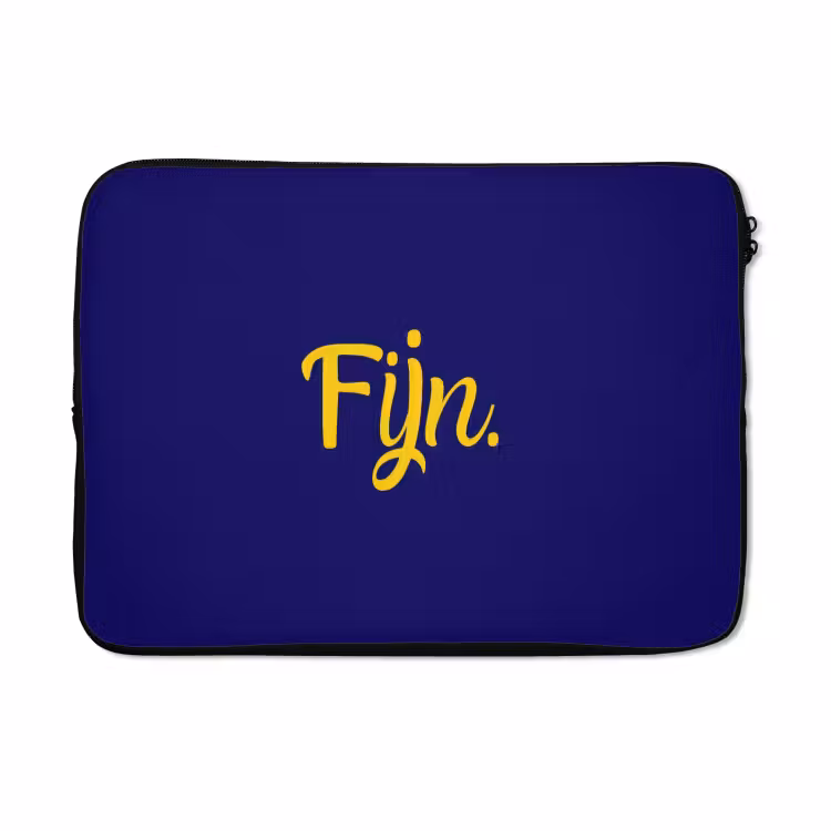 Laptophoes - Blauw - Geel - Fijn — 5