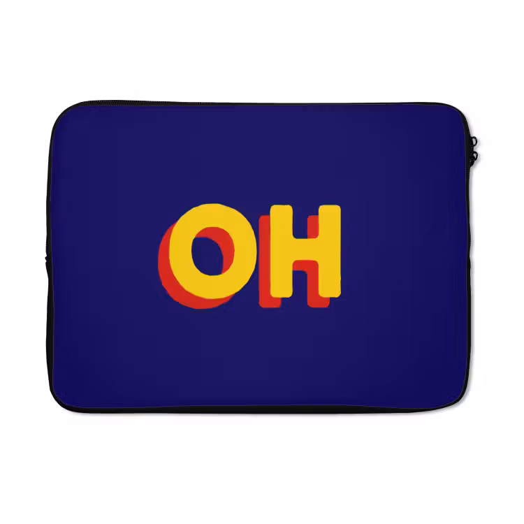Laptophoes - Blauw - Geel - OH - Schaduw — 5