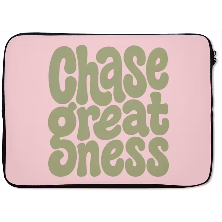 Laptophoes - Chase greatness - Groen - Roze - Retro — 1