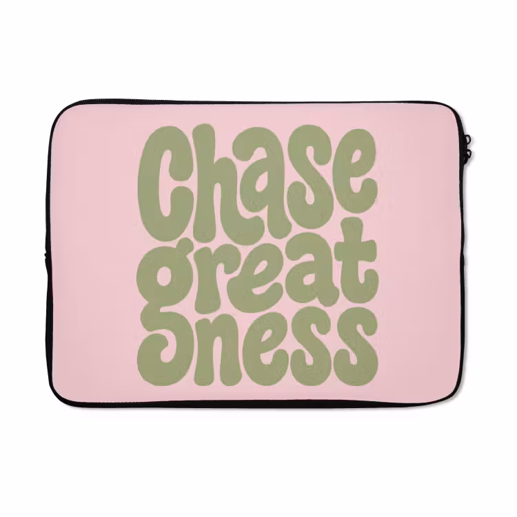 Laptophoes - Chase greatness - Groen - Roze - Retro — 5