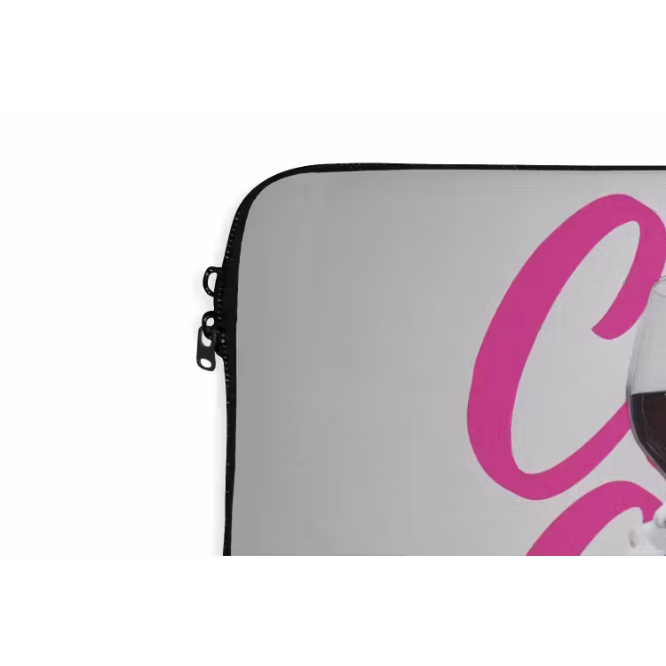 Laptophoes - Cheers - Hond - Roze - Wijn — 6