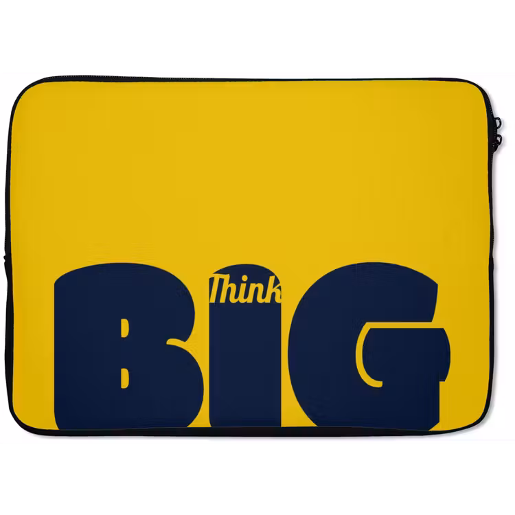 Laptophoes - Geel - Think big - Grafisch — 1