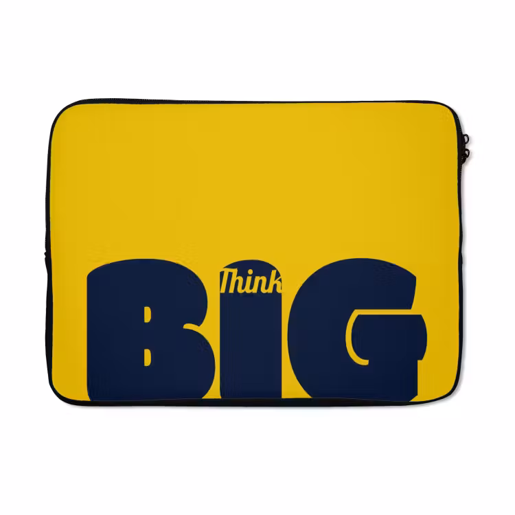 Laptophoes - Geel - Think big - Grafisch — 5