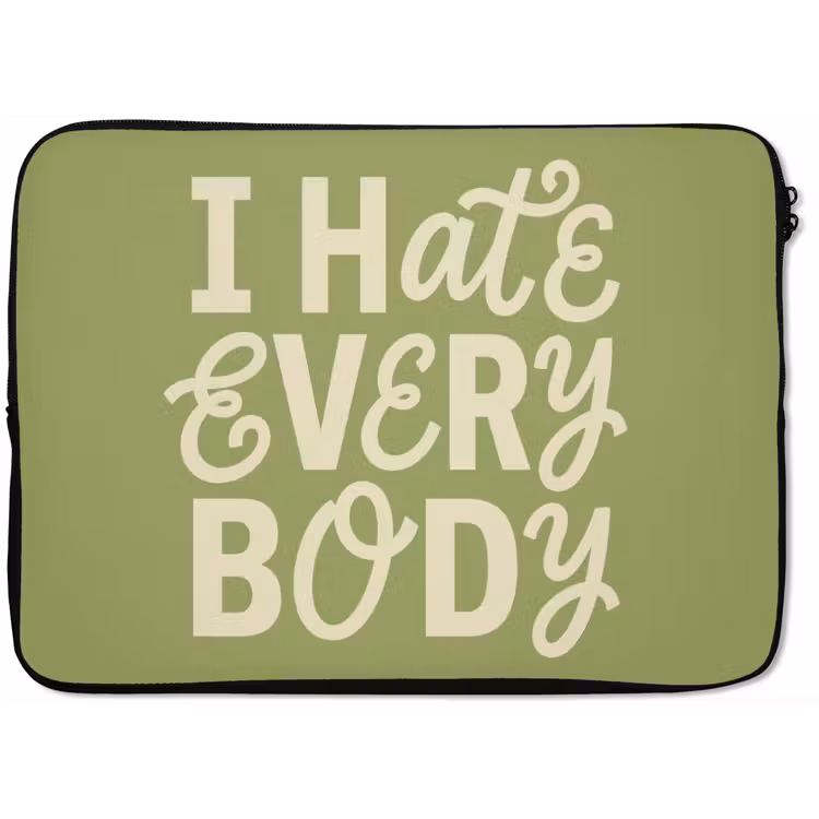 Laptophoes - I hate everybody - Groen - Retro — 1
