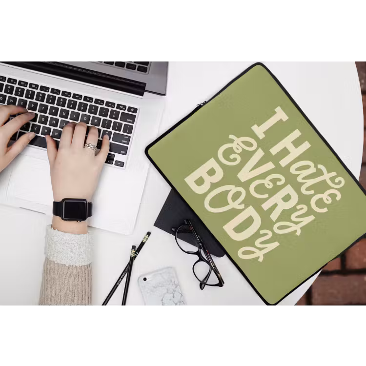 Laptophoes - I hate everybody - Groen - Retro — 3