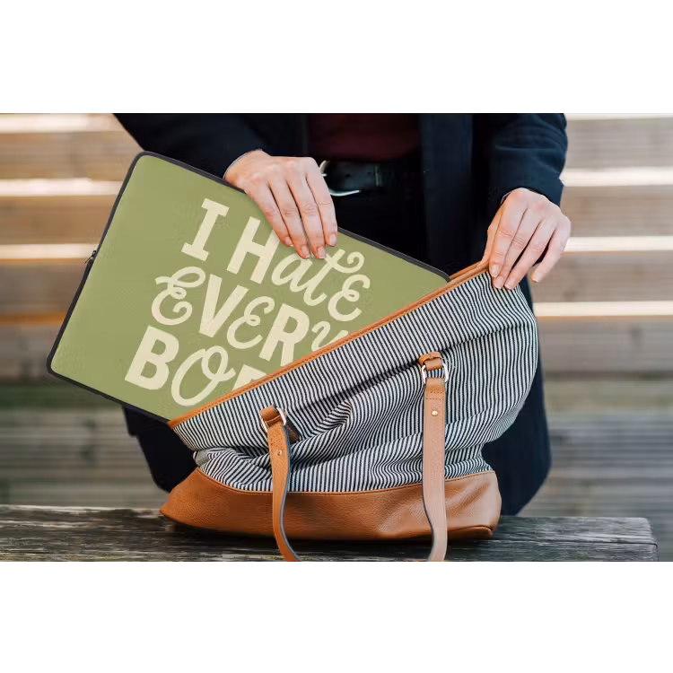 Laptophoes - I hate everybody - Groen - Retro — 4