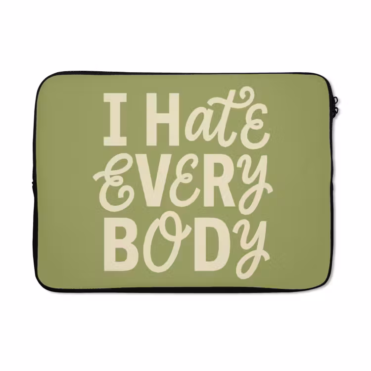Laptophoes - I hate everybody - Groen - Retro — 5