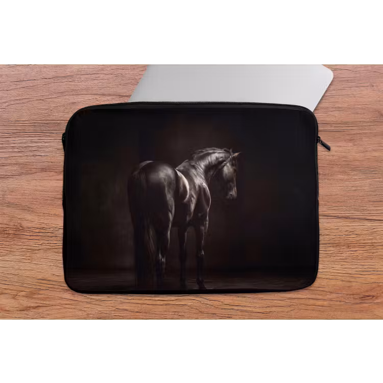 Laptophoes - Krachtig - Paard - Donker — 2