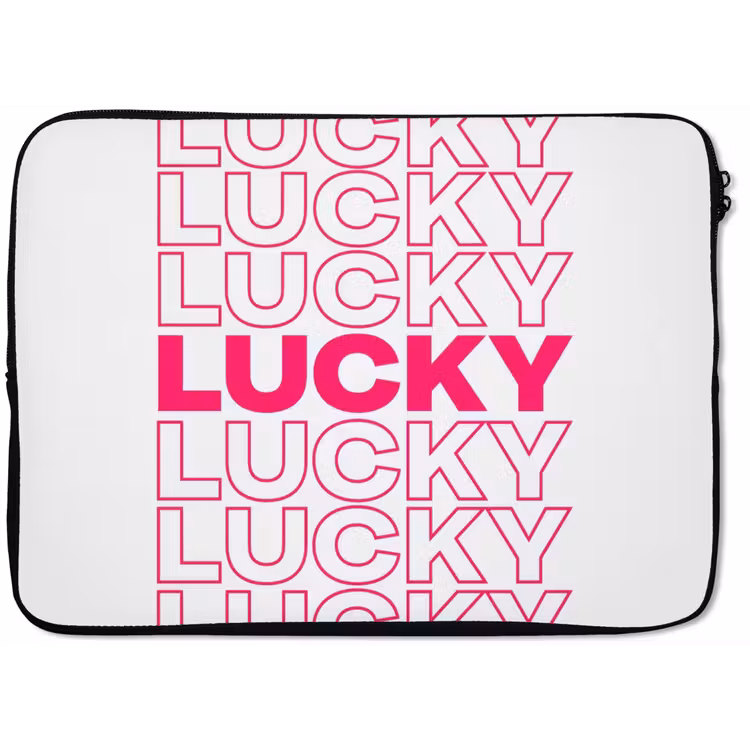 Laptophoes - Lucky - Roze - Patroon — 1